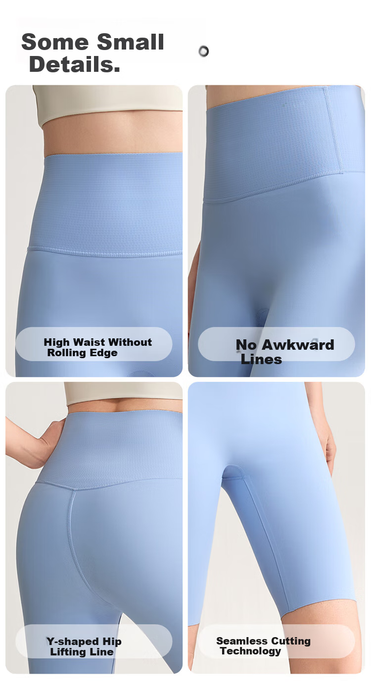 I'd Five-Minute Yoga Pants for Women, 2026 Summer Thin Style, Pressure-Elastic Seamless, for Outdoor Wear, Running, Fitness, Sports, Cycling Shorts 10