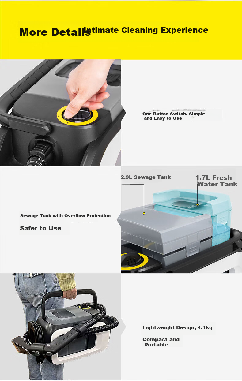 KARCHER German Fabric Sofa Cleaning Machine, All-In Suction And Spray for Home Use, Carpet Washer, Mattress Cleaner, Desktop Cleaning Machine, Original Import SE3 COMPACT 10