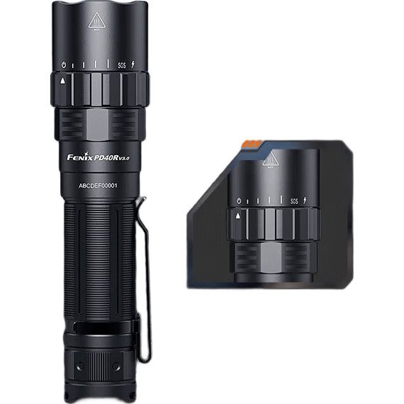 Мощный фонарь FENIX PD40R V3.0, дальнобойный, для ночного патрулирования, с механическим вращением