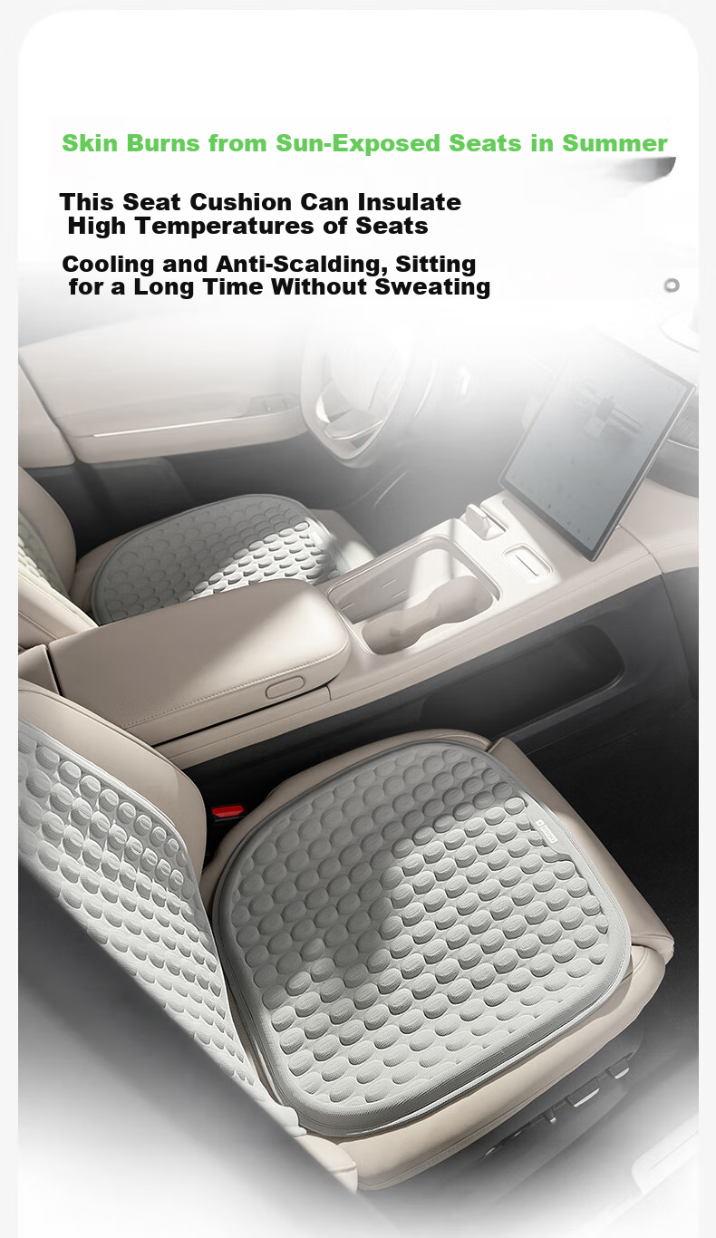 CICIDO Car Seat Cushion, Summer Automotive Seat Cooling Gel Pad, Ventilated And Breathable, All-Season Universal, for BMW, Audi, Tesla 3