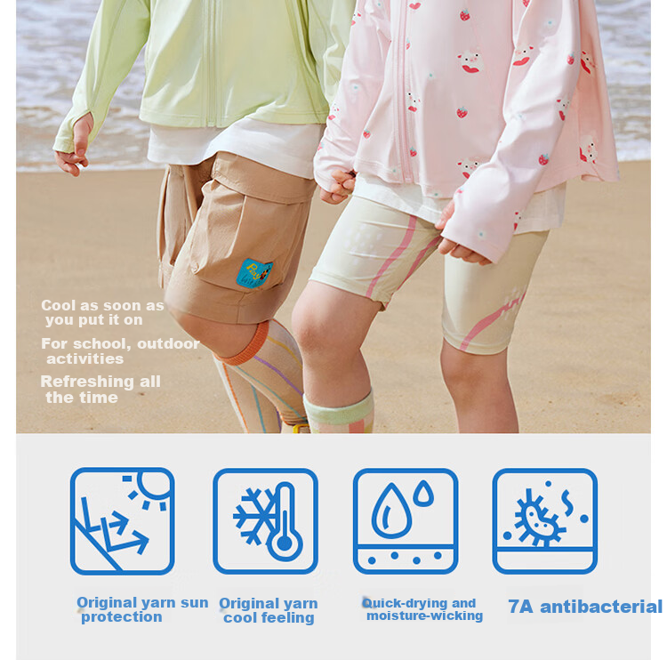 Beitaisi Children's Sun Protection Clothing, Summer Mesh Ice Silk Cool-Feeling, Boys And Girls UV Protection Garment, Breathable New Style Baby Jacket 2