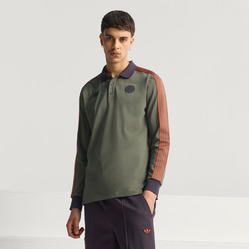 Adidas Men's Soccer Series, FCB ICON POLO, Bayern Munich Retro Polo Collar, Long-Sleeve Polo, JN0253, L 1