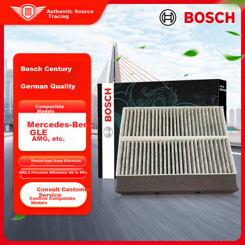 BOSCH Automotive Air Conditioning Filter Element 4614 Compatible with Mercedes-Benz GL/GLE/CLS/ML/AMG/Beijing BJ90 And Others