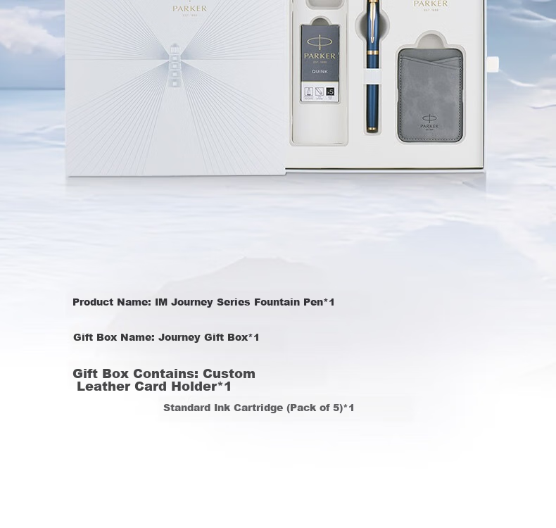 PARKER Fountain Pen, Signature Pen, Stylish Writing Fountain Pen, IM Flowing White Gold Clip Ink Pen + Graduation Commencement Gift Box, National Day Gift for Men And Wome 14