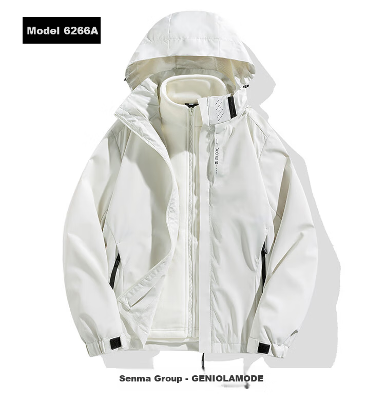 GENIOLAMODE Men's Hooded Jacket, Windproof, Water-Repellent, Versatile Outdoor Sports Coat 9