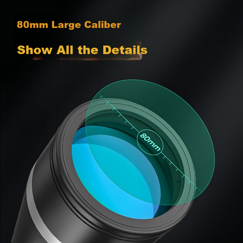 Leaysoo Tianyan 20X80 High Magnification Large Aperture Wide-Angle Binoculars for Adults, Professional High-Definition Landscape Viewing Telescope
