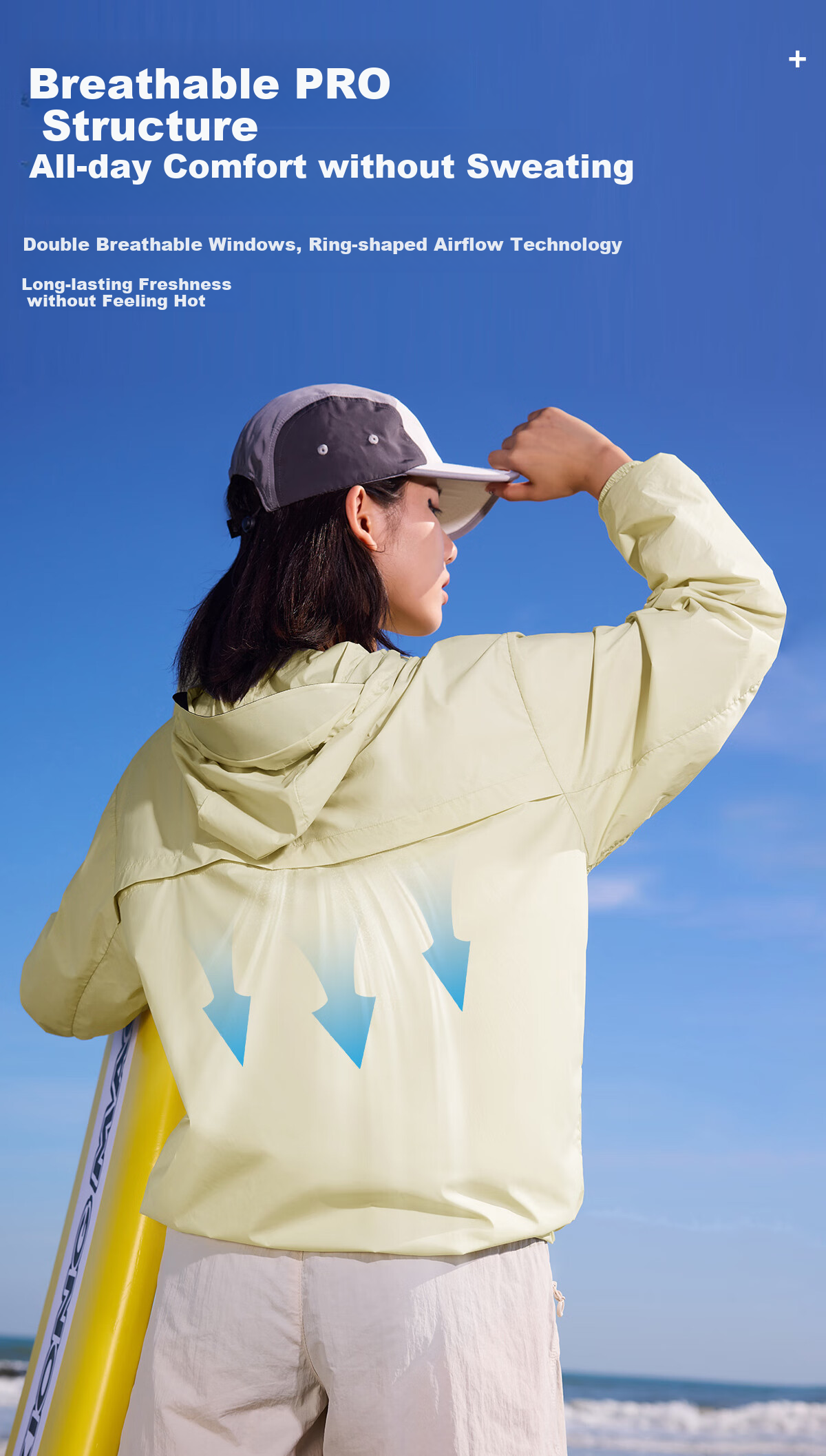 Xiongmao Luotuo Series Popsicle 2.0 Sun Protection Jacket for Women, Spring And Summer Cycling Fishing Breathable Sun Protection Clothing for Men White, L 8