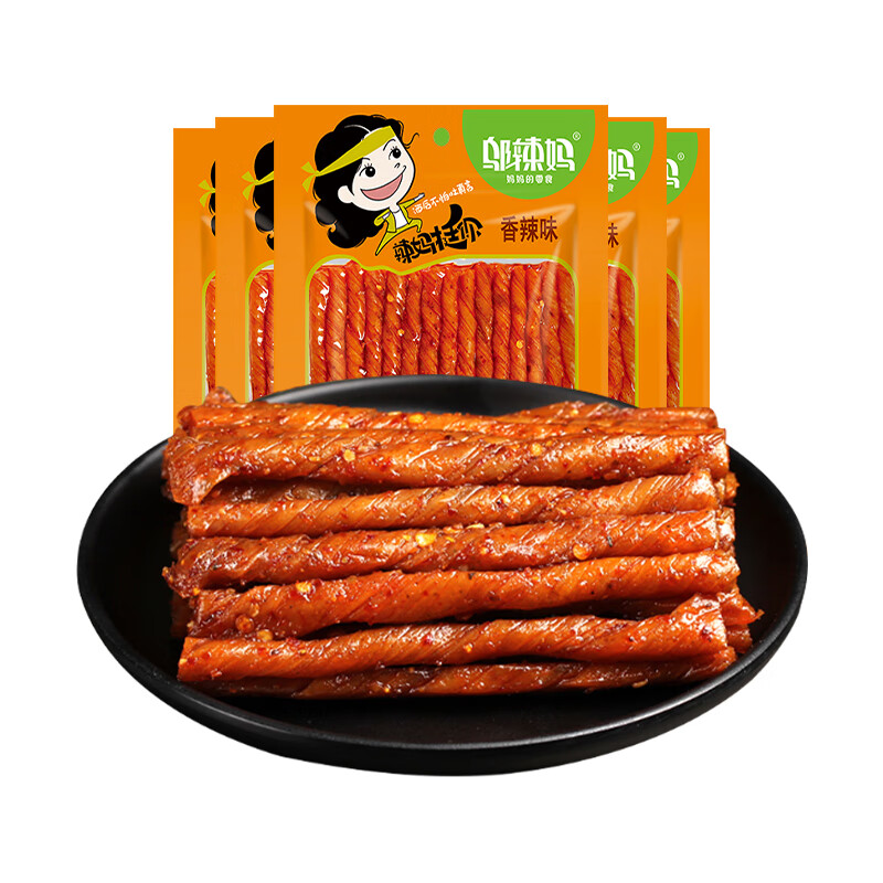 邬辣妈经典麻辣豆卷酒鬼豆筋70g*5袋 辣条豆干素食零食办公室小吃 