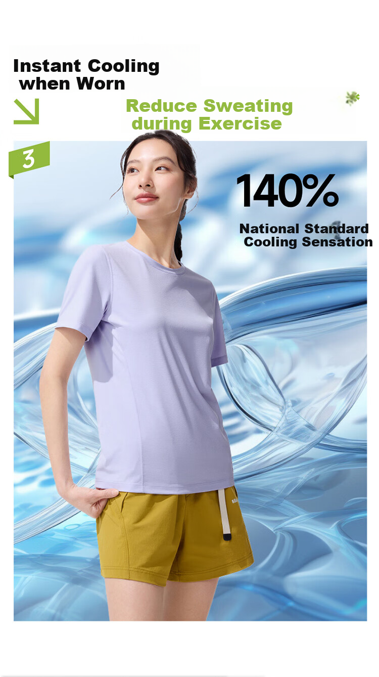 Beneunder Women's Quick-Dry Cotton-Feel Short Sleeve Outdoor Sports Breathable Basic T-Shirt DR018 Fresh Green L 6