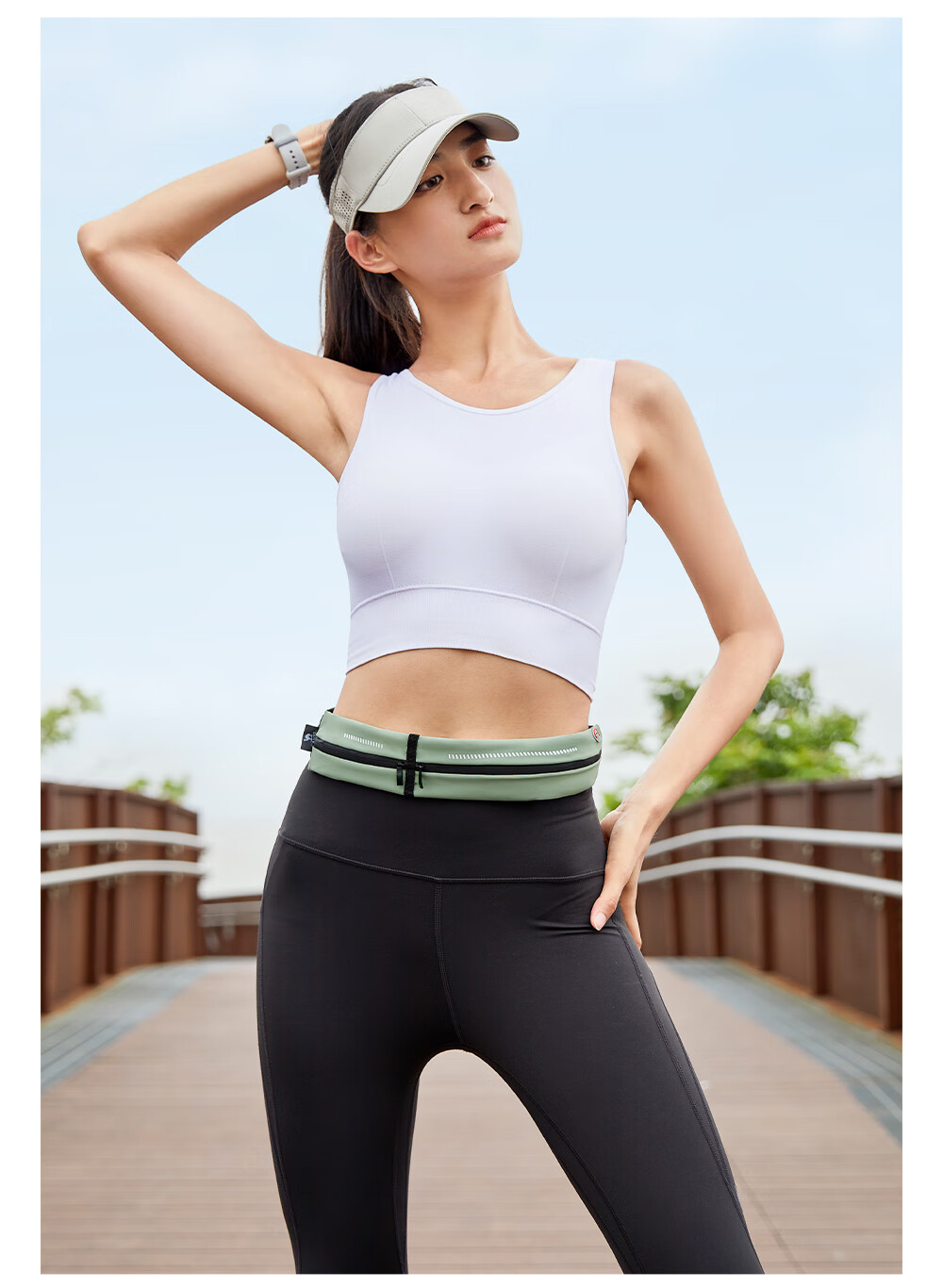 CAMEL Sports Waist Pack, Unisex Running Phone Waist Bag for Fitness And Exercise, Mini Belt T002A Khaki 14