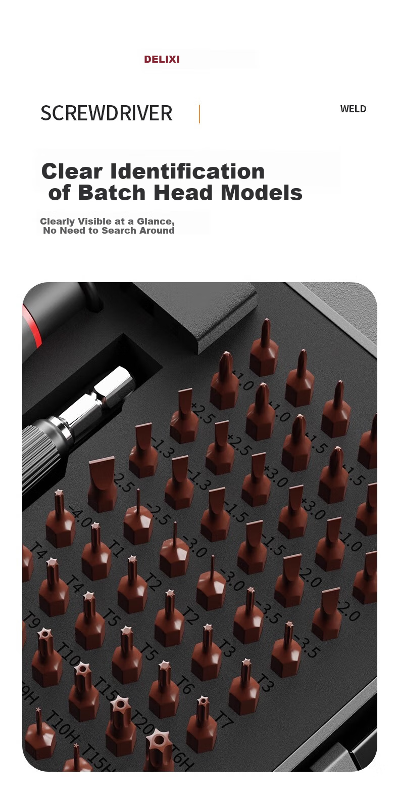 DELIXI Small Screwdriver Set, Phillips And Torx Multifunctional Screwdrivers, Disassembly And Dust Removal Tools, Phone Repair Kit, Screwdriver Set 7