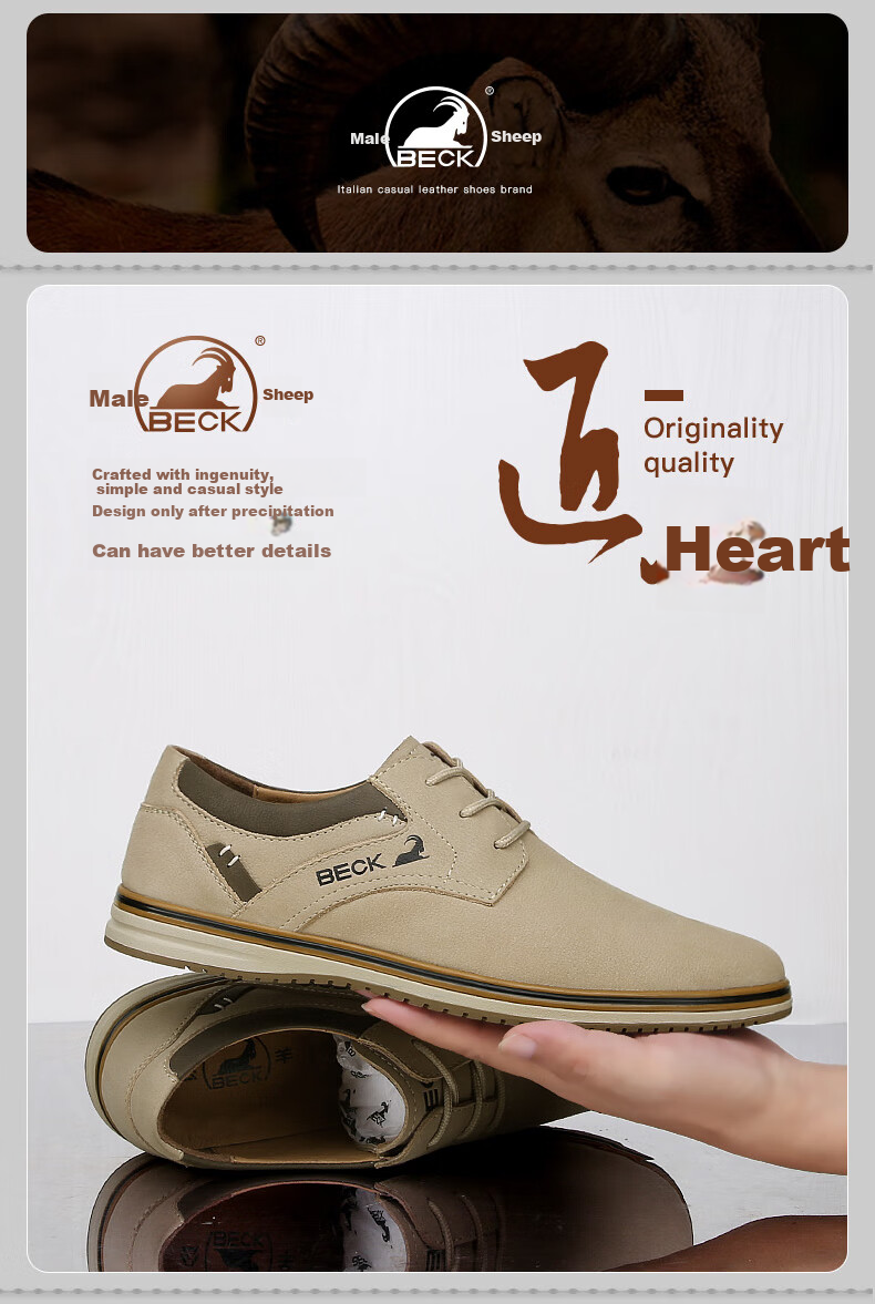 Gongyang Casual Leather Shoes for Men, Spring And Summer Men's Shoes, Business Casual Shoes, Commuter Work Shoes, Blue, Size 41 4