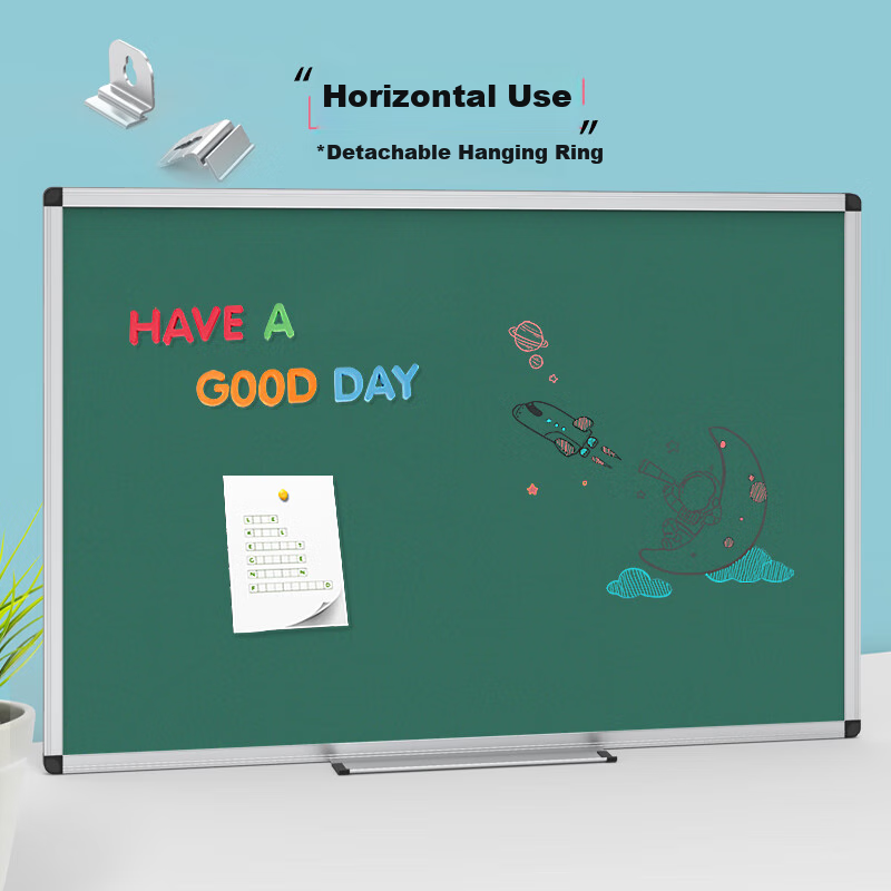 AUCS Large Blackboard Wall-Mounted Writing Board 150*90cm for Classroom Teaching, Children's Home Use, Training Classes, Tutoring Classes, Office, Student Use, Large Whiteboard Wall-Mounted Green Board Blackboard Bulletin Board