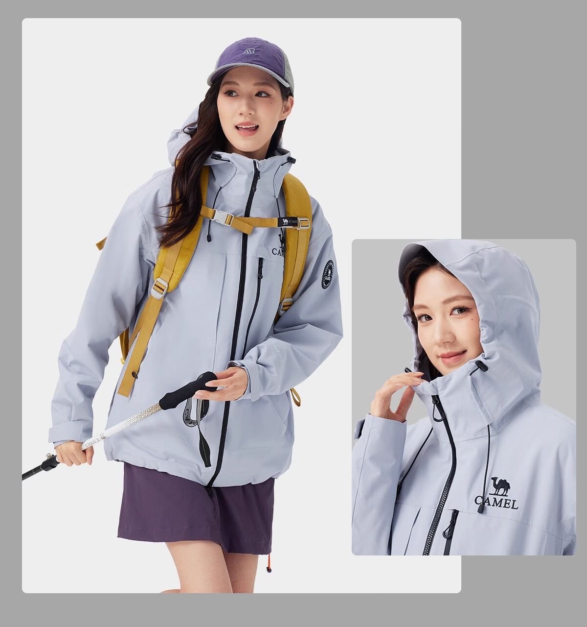 CAMEL [Wang Junkai Edition] Women's King Kai Armor Z Series 3-in-1 Unisex New Outdoor Jacket 27