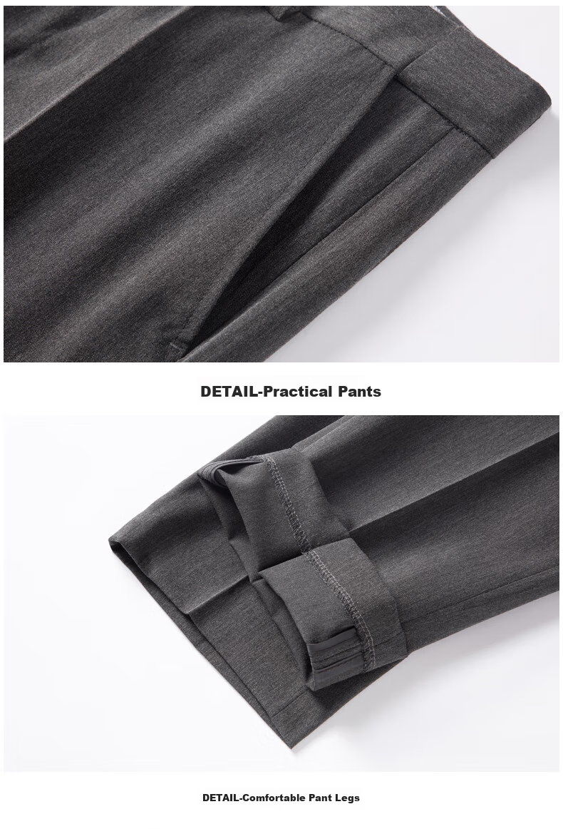 FIRS Men's Nine-Tenths Dress Pants, Straight-Leg Slim-Fit Casual Trousers for Young And Middle-Aged Men, Business Professional Work Pants, Long Pants for Office Wear 23