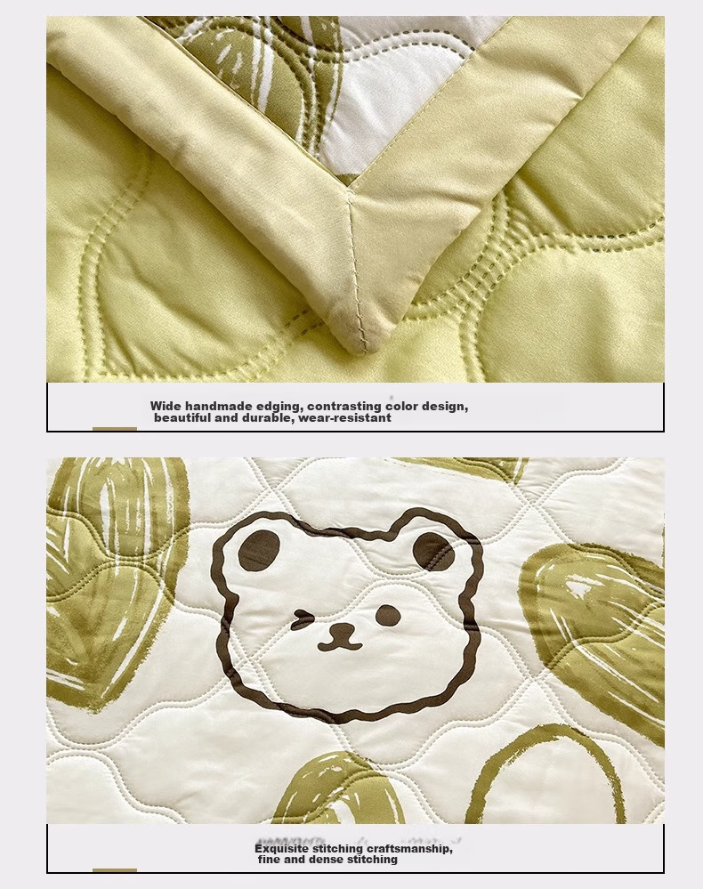 AVIVI Fiber Quilt, Washed Cotton Summer Cool Quilt, Thin Quilt, Air Conditioning Quilt, 2.5 Jin, 200*230cm, [Forest-Themed Little Bear] 10