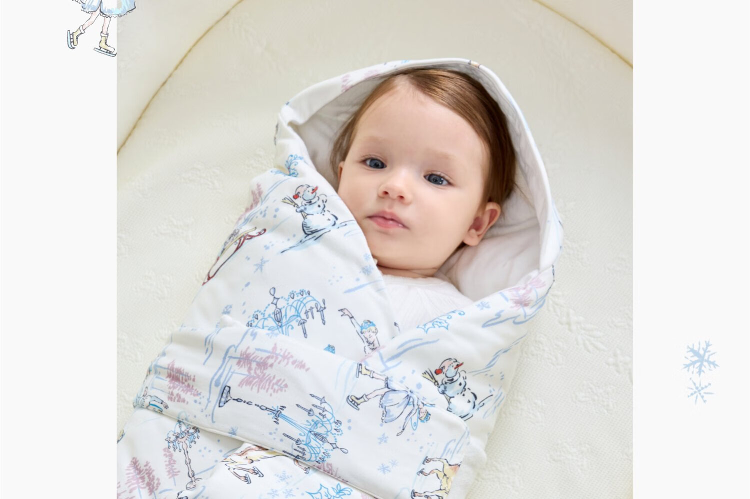 DOMIAMIA Baby Detachable Liner Swaddle Blanket Autumn Winter Newborn Universal Four Seasons Wrap 3