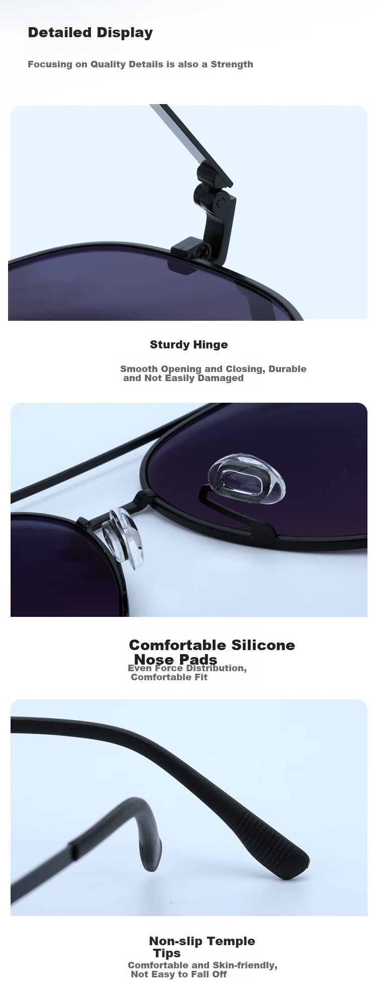 Jinglemu High-Definition Polarized Aviator Sunglasses for Men And Women, Driving-Specific Frog-Eye Glasses, Father's Day Gift, Black 7