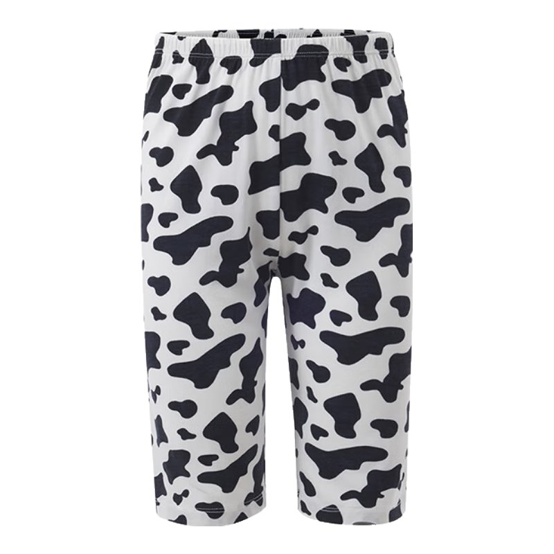 AIMER KIDS Girls' Pajama Set, Milk Skin Fabric, 3A Antibacterial Short-Sleeve Sleepwear/pajama Pants, Single Piece