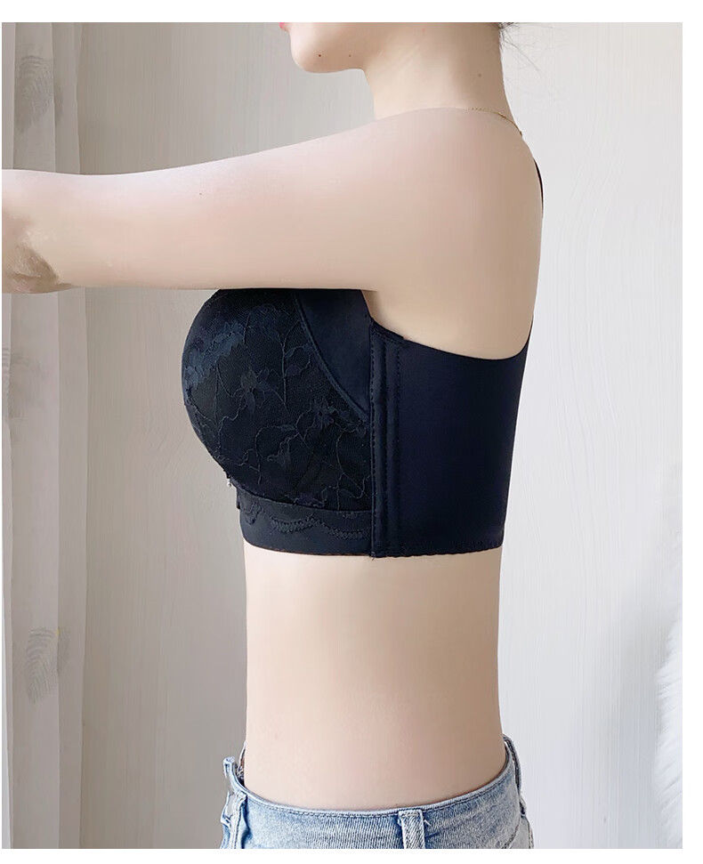 PBENO Women's Thin Bra 2025 New Summer Large Bust Minimizing Anti-Sagging Pink Beige 36/80BCD 26