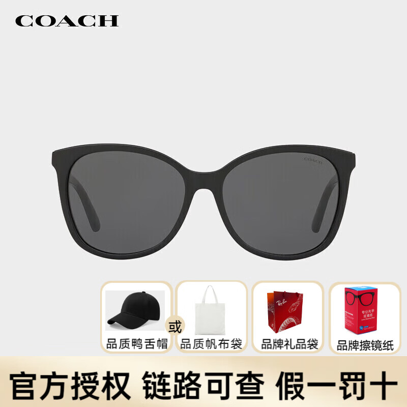COACH Sunglasses, Modern Trendy Square Full-Frame, 0HC8271U