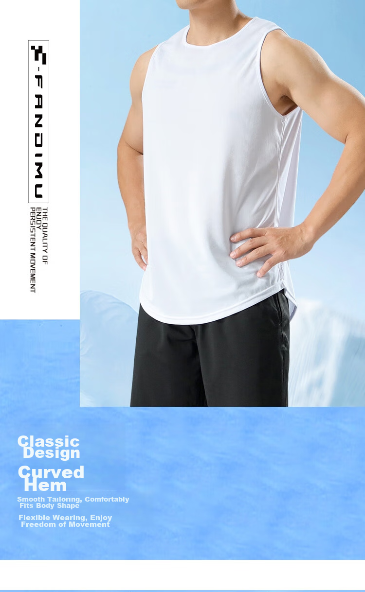 Fandimu Men's Sports Tank Top, Loose-Fitting Quick-Dry Breathable Basketball Tennis Running Comprehensive Training Fitness Sleeveless Vest 8