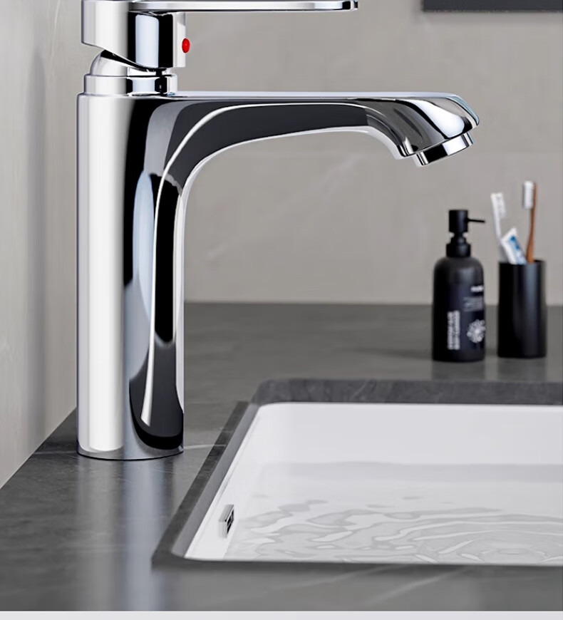 Canbo Robotic Arm Faucet 360° Rotatable Stainless Steel Lucky Cat Gray Hot and Cold Two-Stage Face Washing 4