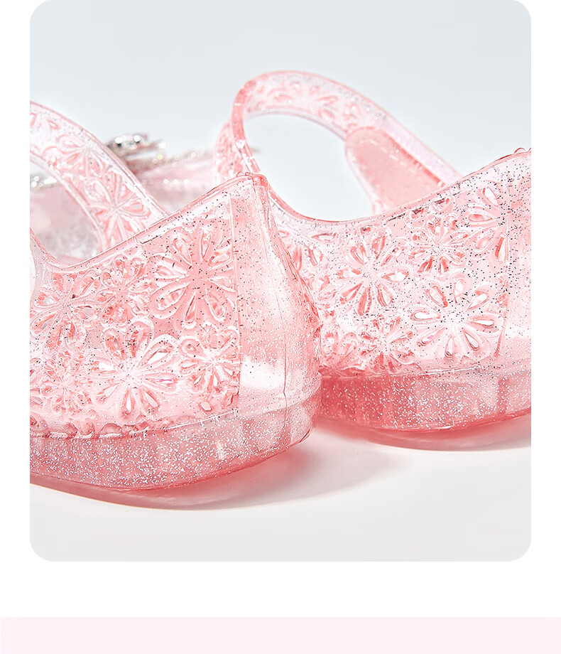 Barbie Summer Kids Sandals Girls Butterfly Jelly Shoes Girls Crystal Shoes DA7233 Light Purple Size 31 7