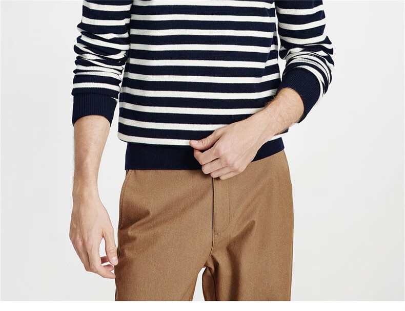 Navikail Star Model Italian Small Sailboat Men's 25-Style Half-Open Collar Striped Casual Knit Sweater 1344045502 16