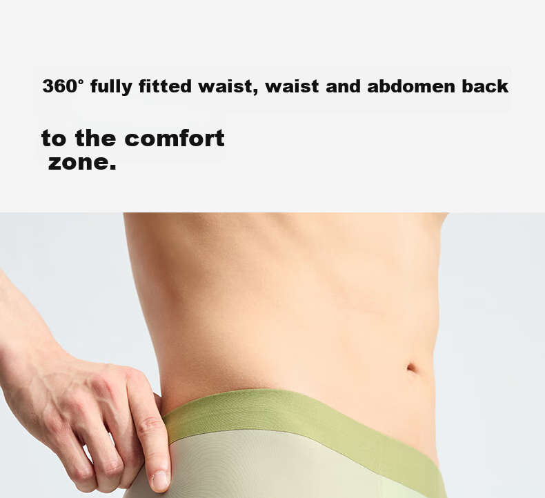 YOUKESHU Men's Underwear, Ice Silk Cool-Feeling, 10A Antibacterial Pure Cotton Crotch, Summer Boxer Briefs for Men And Teenagers 19
