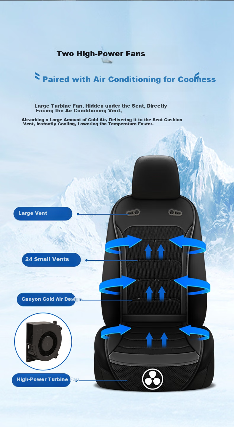 Dijialun Summer Seat Cushion, Ventilated And Breathable, Modified Cooling Air Conditioning Car Seat Pad, Driver's Comfort Aid, Truck And Car Seat Cushio 4