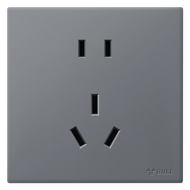 BULL G60 Series Switch Socket 2-Hole 10A 3-Hole 16A Air Conditioning Ultra-Thin Socket Panel G60Z227 Phantom Gray