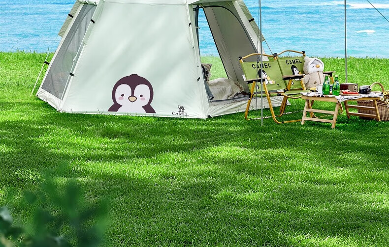 CAMEL Penguin Cute Portable Folding Automatic Tent Outdoor Camping 2025 New Tent Gear Set 15