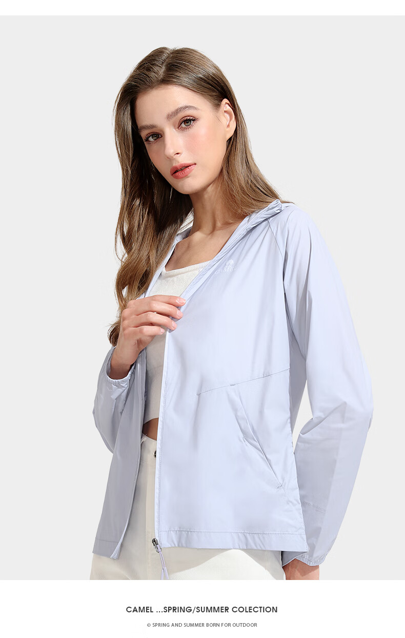 CAMEL Outdoor Sun Protection Jacket Lightweight Breathable UV Protection Sports Skin Jacket Sunscreen Coat A012251005A M 14