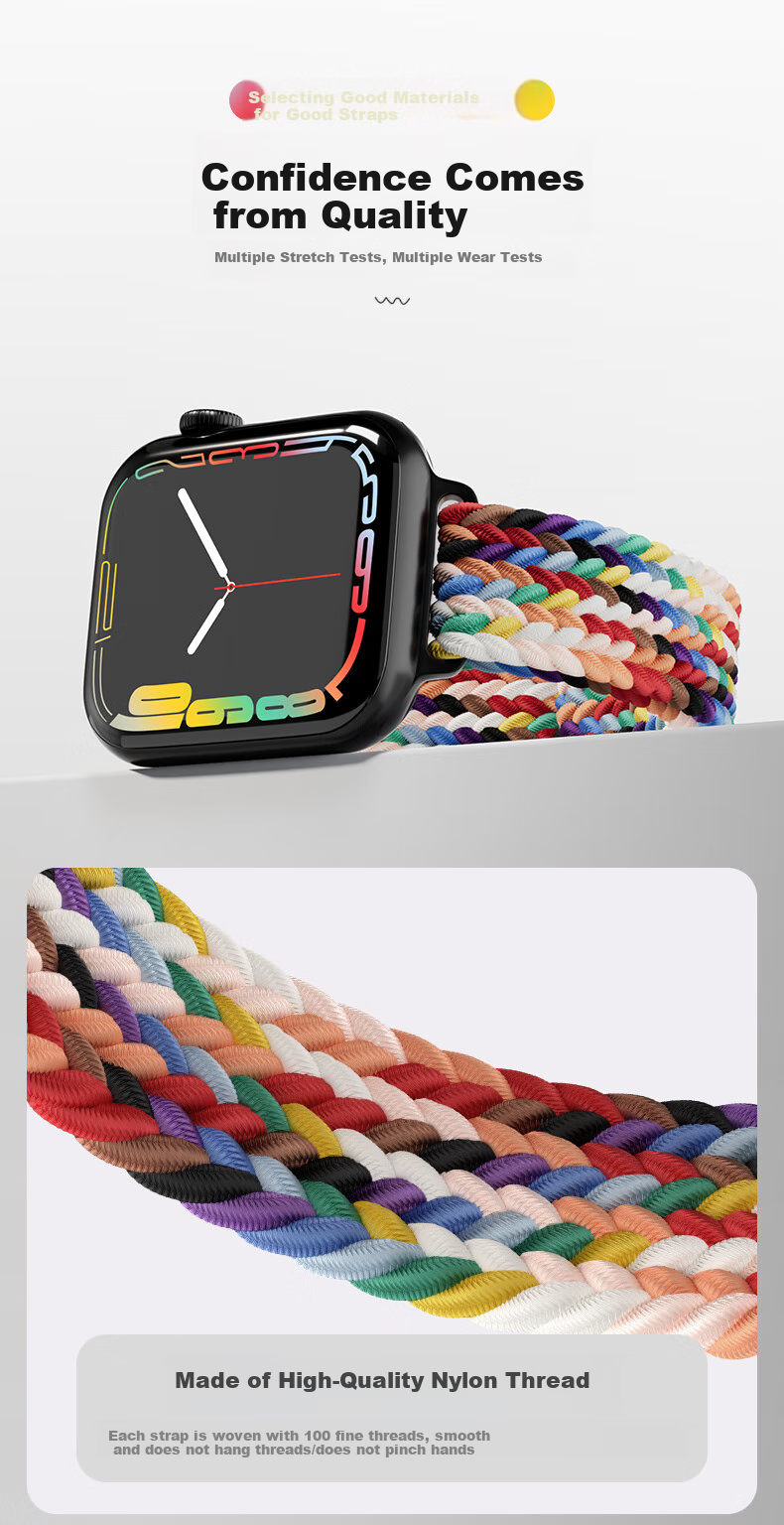 Binghong Compatible with Apple Watch Bands for S12, S10, Men's And Women's S11 Ultra 4, 3 SE 3, Apple Watch Magnetic Braided IWatch Band Ultra 2, S9, S8 2