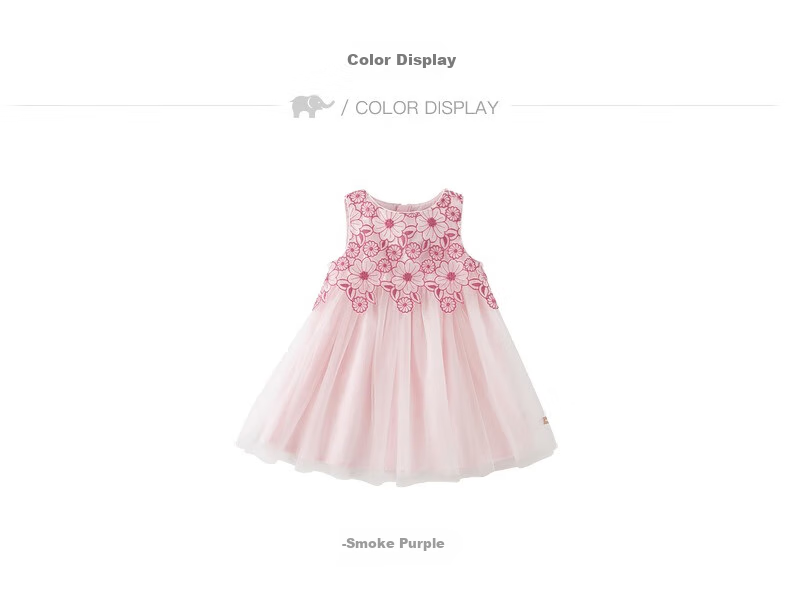 DAVE & BELLA Children's Summer Dress, Girls' Tulle Skirt, Stylish Princess Dress for Older Kids 7