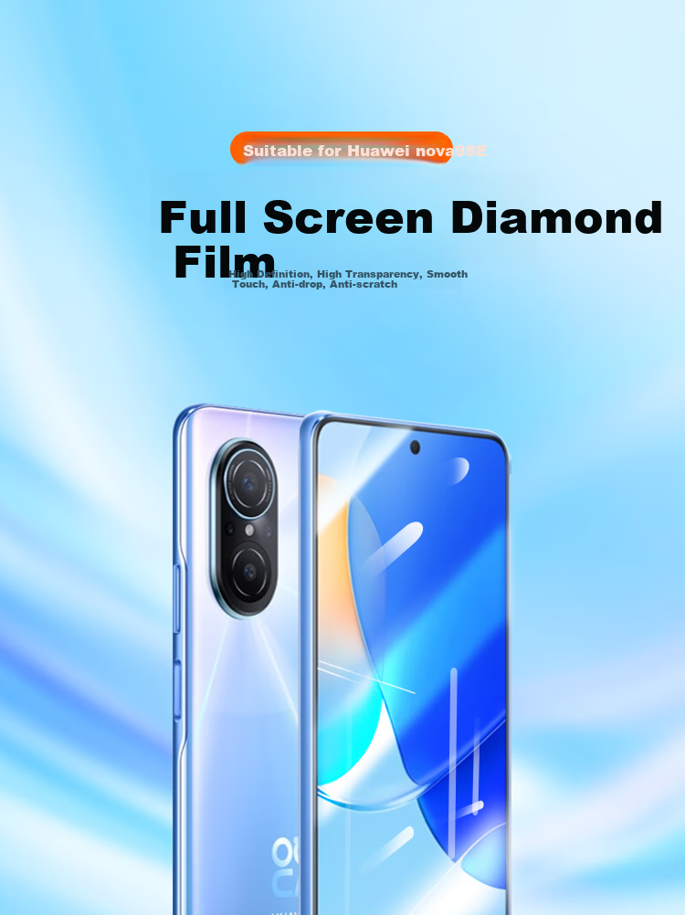 ESCASE Huawei Nova 9 SE Tempered Glass Screen Protector, Huawei Nova 9 SE Phone Film 2022 Protective Cover, Ultra-Thin High-Definition Full-Screen Coverage, Shatterproof, Fingerprint Resistant 1
