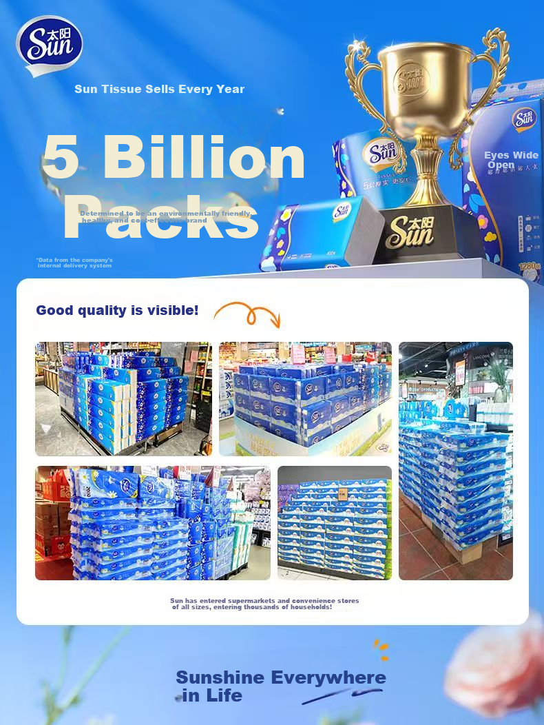 Sun Core Roll Toilet Paper, Shunjielou Brand, 4-Ply, 200g, 27 Rolls, Bathroom Tissue, Toilet Paper Tube, Whole Box, Upgraded Softness 1