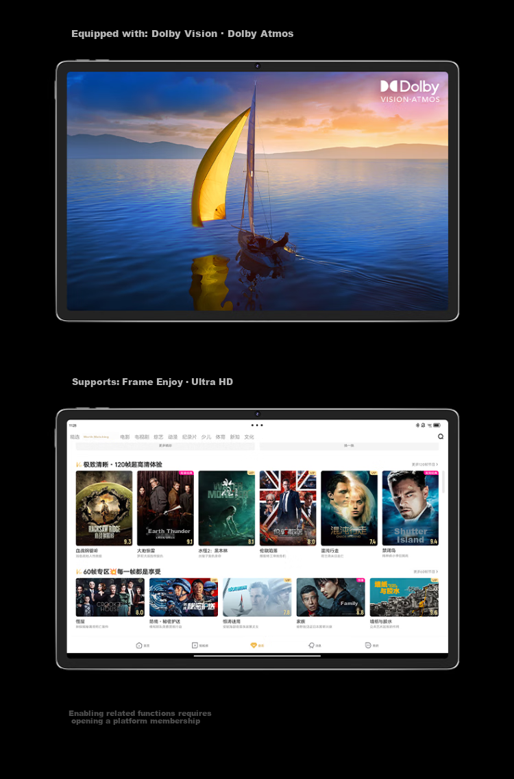 Lenovo YOGAPadPro14.5AI Yuan Qidian [Zhang Linghe's Same Tablet], High Anti-Reflective OLED 3K True Color Display, 16+512GB Light Sea Blue [Including Pen + Keyboard] 12