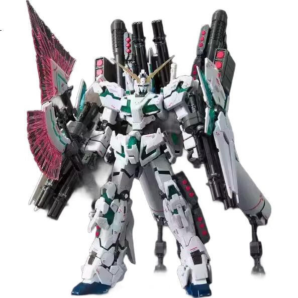 Модель BANDAI RG 30 1/144 Unicorn Green Skeleton, полностью экипированный, полностью бронированный, полностью вооруженный