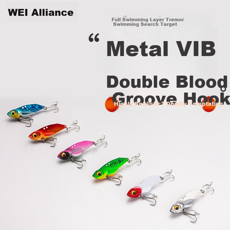 Weilianmeng 5g 6-Pack Tianhe Metal VIB Vibrating Swim Bait Long-Casting Spoon for Bass Artificial Bait Sea Fishing Lure Tackle Accessories