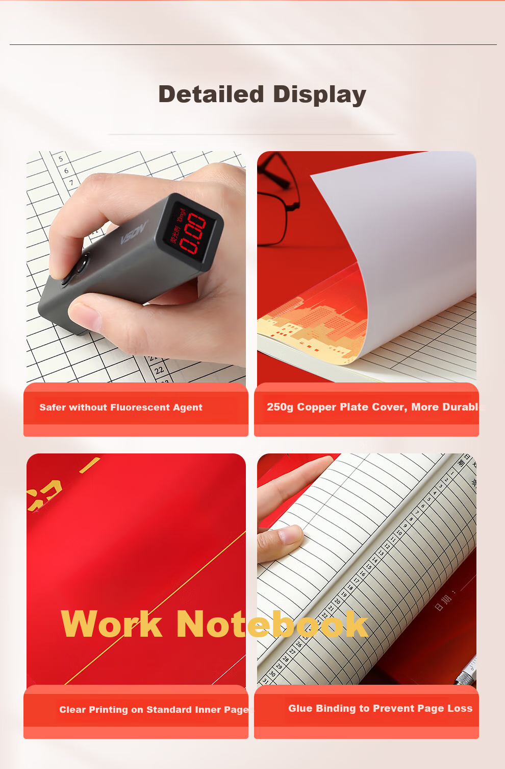 Longe Employee Time Record Book, 31 Days 2026 New Model, Worker Record Form B5 Large Size, Personal Construction Site Registration Book with Date, Large Grid, Customizable 5