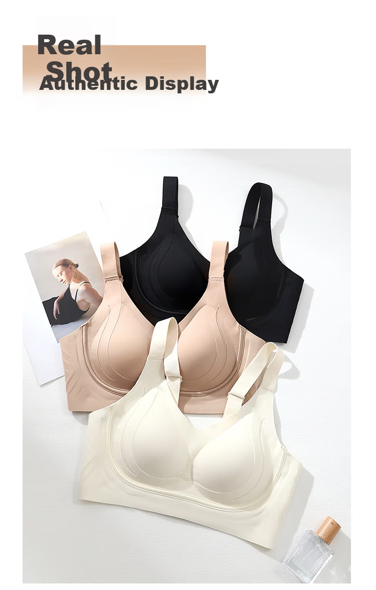 Fenteng Women's Seamless Bra, Push-Up for Small Breasts, Lift And Gather Side Boob, Prevent Sagging, Soft Support, Adjustable Style Brassiere 12