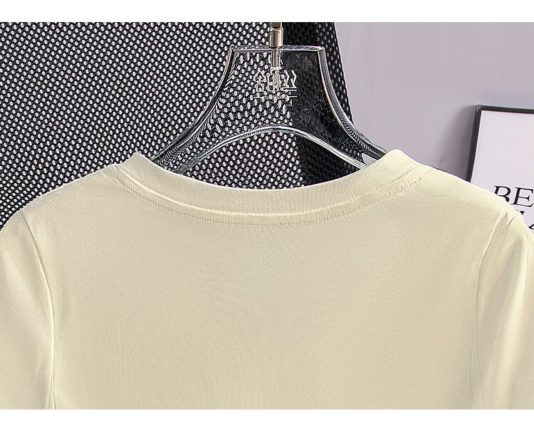 Cypress V-Neck T-Shirt 2026 Summer New Women's Fashion Slim Fit Elegant Lady Commuter Top 10