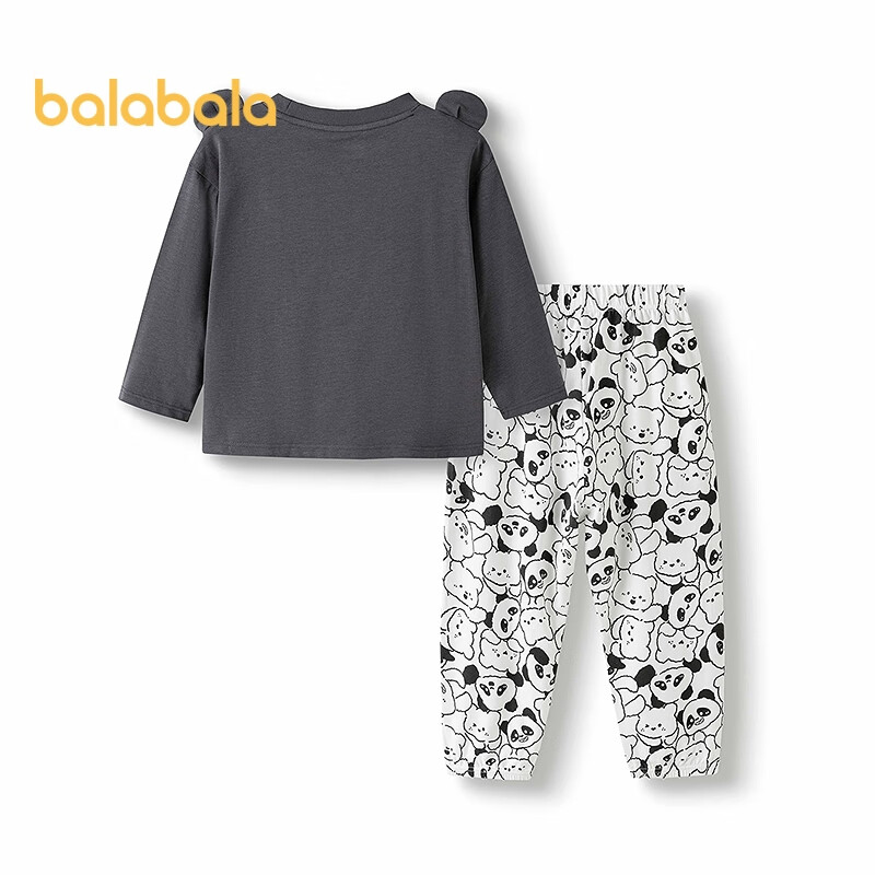 BALABALA Baby Pajama Set, Autumn Season, for Boys And Girls, Home Wear, Suitable for Going Out, Cute Design for Toddlers, 209325171201