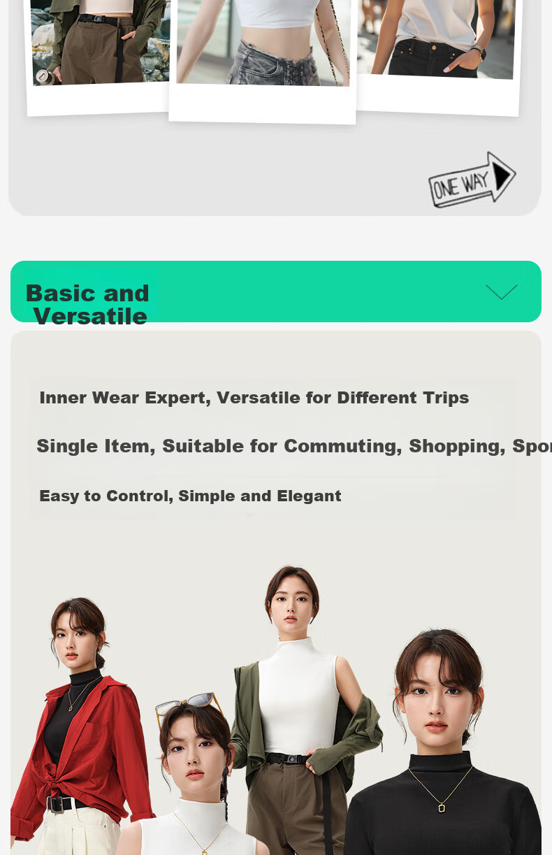 Jianyun Modal Cotton Turtleneck Base Layer, Women's Thin Inner Wear, Slim-Fit Short-Sleeve Undershirt, Can Be Worn As Outerwear, Five-Point Short-Sleeve Base Top 2