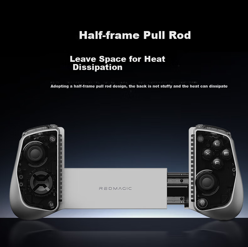 Nubiyahongmo Blade Controller HD Vibration Hall Joystick Trigger Wireless Stretchable Compatible with Red Magic Gaming Tablet 3 Pro, Apple Android Phones, Tablets And PC Shooting Genshin Impact Delta Triangle 14