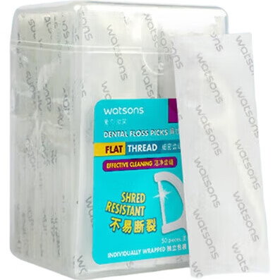 Зубная нить Watsons Flat Dental Floss Picks, 50 шт.