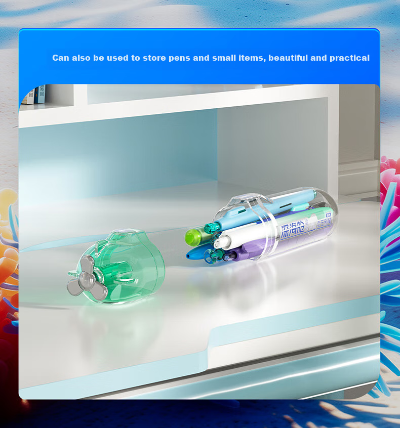 Dianshi Deep Sea Capsule Submarine Fountain Pen EF Fine Nib for Primary School Students' Handwriting Practice, Third Grade Back-To Season, Black Barrel, No Spill Ink, 4 Ink Cartridges, Erasable Blue Ink, Specialized for Calligraphy Practice, Teacher's Day Gift 15