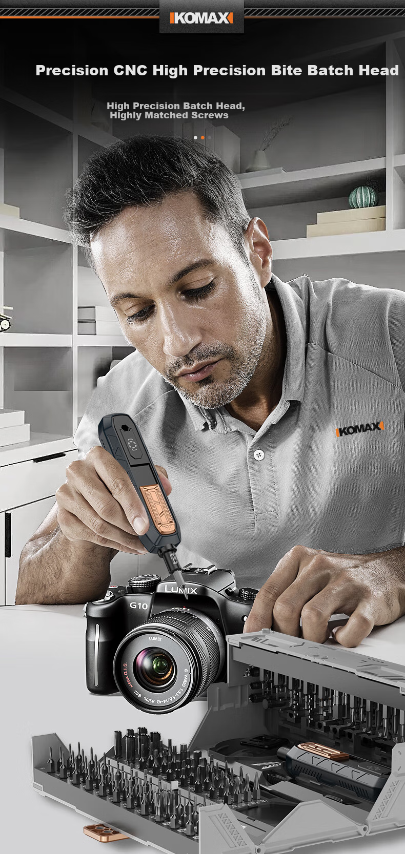 KOMAX Precision Screwdriver Set, Laptop Disassembly Tools, Complete Set of Phillips, Flathead, Hexagonal And Torx Magnetic Screwdrivers 8